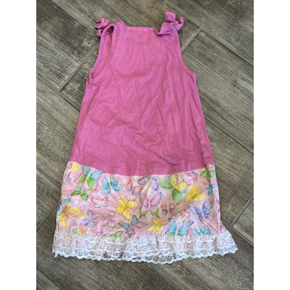 Dip Butterfly‎ Dress Sleeveless Pink Casual Summer Dress Size S (6-7) - Picture 1 of 5